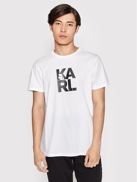 KARL LAGERFELD KARL LAGERFELD T-shirt Classic KL22MTS01 Bianco Regular Fit
