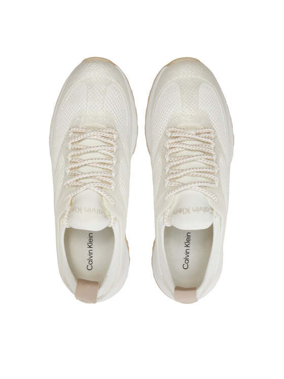 Calvin Klein Calvin Klein Sneakersy Runner Lace Up Pearl Mix M HW0HW02079 Bílá