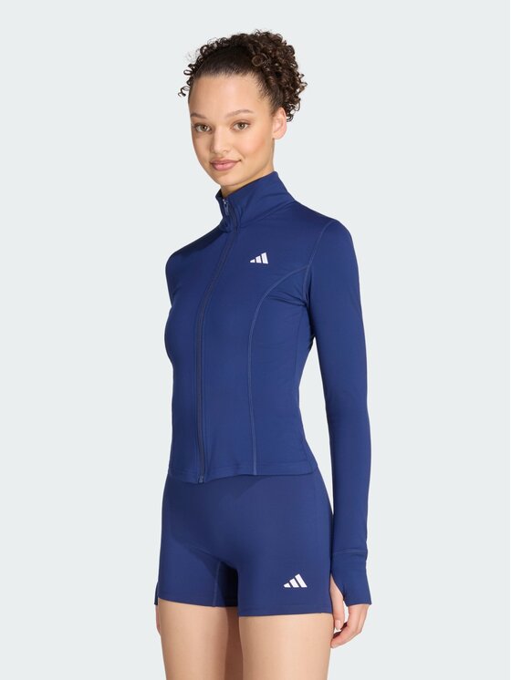adidas adidas Kurtka do biegania 167809 Niebieski jasny Slim Fit