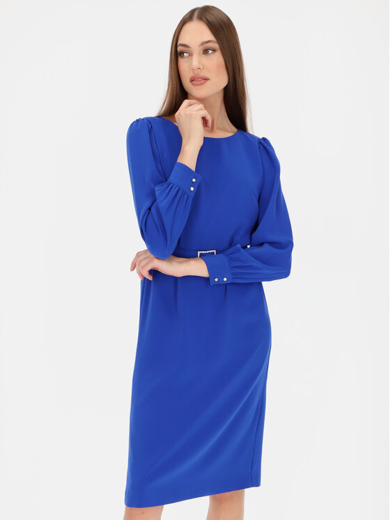 L’AF L’AF Sukienka elegancka Fabiana Niebieski Regular Fit