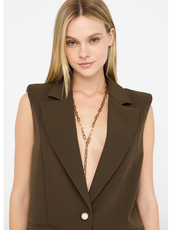 Liu Jo Liu Jo Gilet CF5048T2200X070A Verde Regular Fit