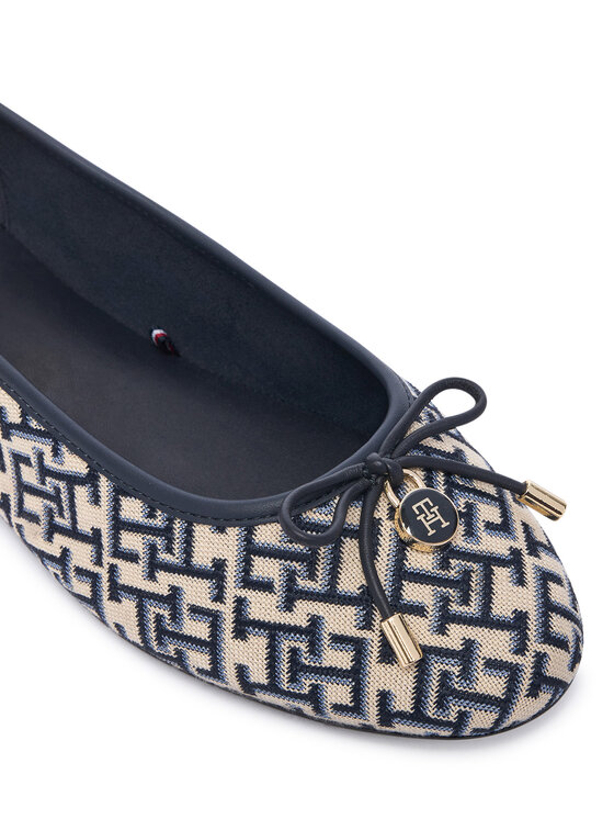 Tommy Hilfiger Tommy Hilfiger Balerinke Th Charm Jacquard Ballerina FW0FW09504 Pisana
