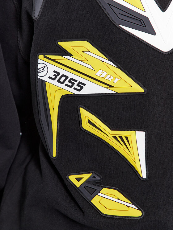 BOSS Boss Džemperis WeBikerGear 50497103 Juoda Relaxed Fit