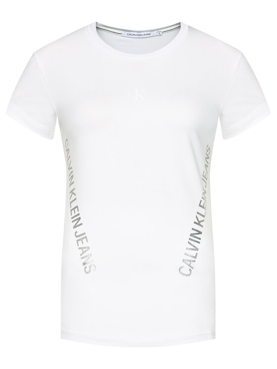 Calvin Klein Jeans Calvin Klein Jeans Marškinėliai J20J214779 Balta Regular Fit