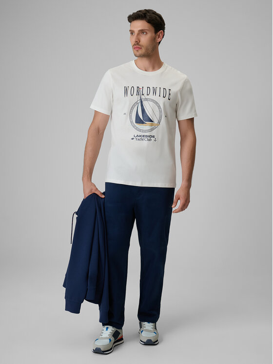 4F 4F T-Shirt LAKESIDE ESCAPE Biały Regular Fit