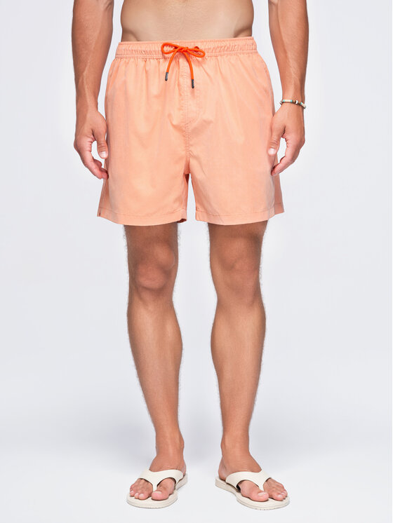 Ombre Ombre Szorty kąpielowe OM-SRSS-0216 Pomarańczowy Regular Fit