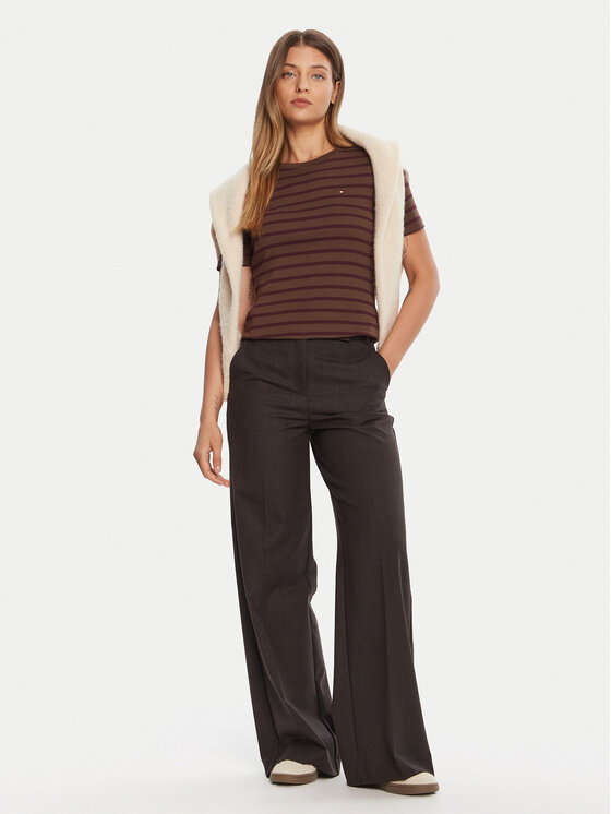 Tommy Hilfiger Tommy Hilfiger Marškinėliai New Cody WW0WW40587 Ruda Slim Fit
