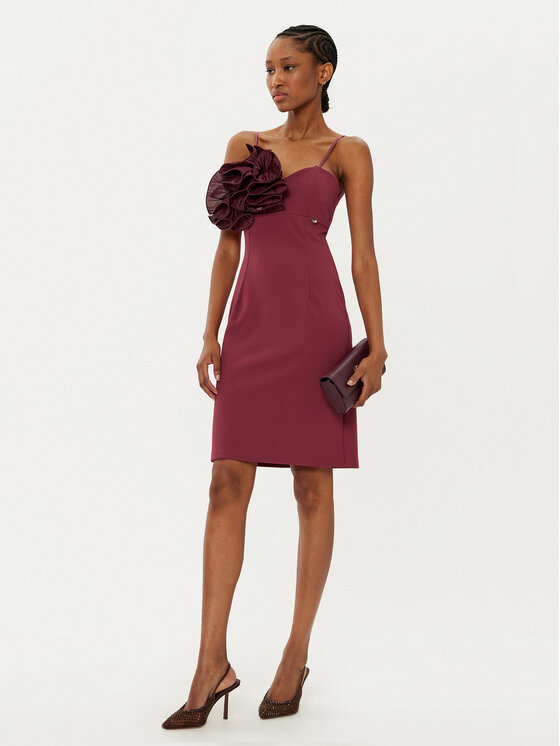 Rinascimento Rinascimento Rochie cocktail CFC0121697003 Vișiniu Regular Fit