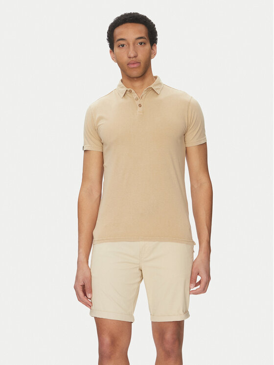 INDICODE INDICODE T-Shirt Injamiro 41-143 Béžová Regular Fit