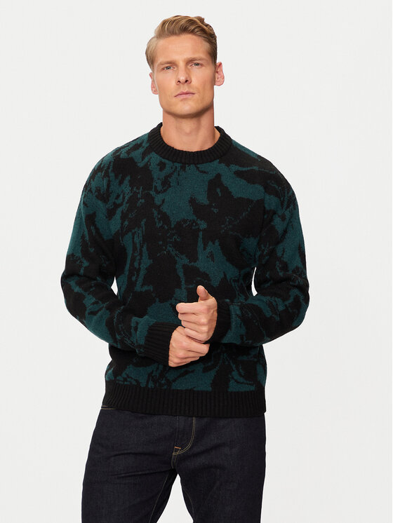 Jack&Jones Džemperis Rollie 12215468 Zaļš Relaxed Fit