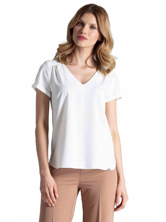 FIGL FIGL Halenka M665 Bílá Regular Fit