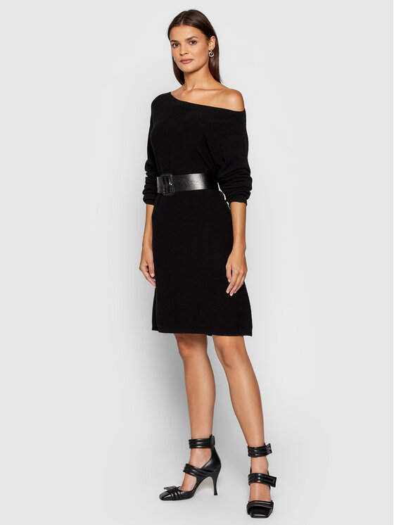 Vestito di maglia 3M8335 Nero Oversize