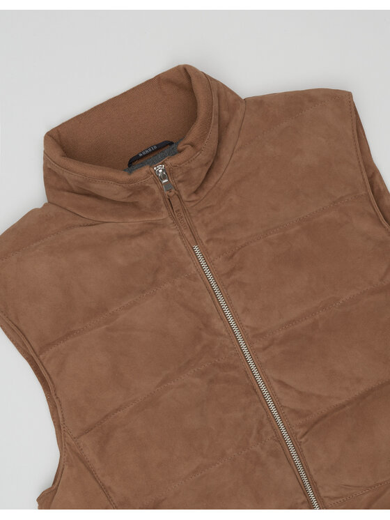 Borgio Borgio Kamizelka calvignano_br1 Brązowy Slim Fit