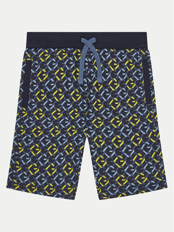 Guess Guess Sportske kratke hlače L5RD02 KA6R4 Tamnoplava Relaxed Fit