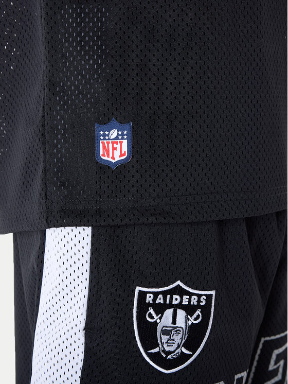New Era New Era Tricou NFL Las Vegas Raiders Mesh Graphic Jersey 60596386 Negru Regular Fit