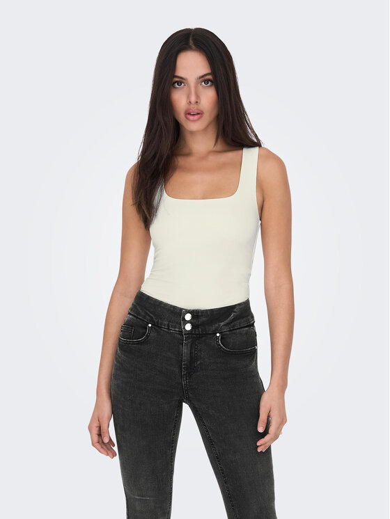 ONLY ONLY Top Lea 15278090 Alb Regular Fit