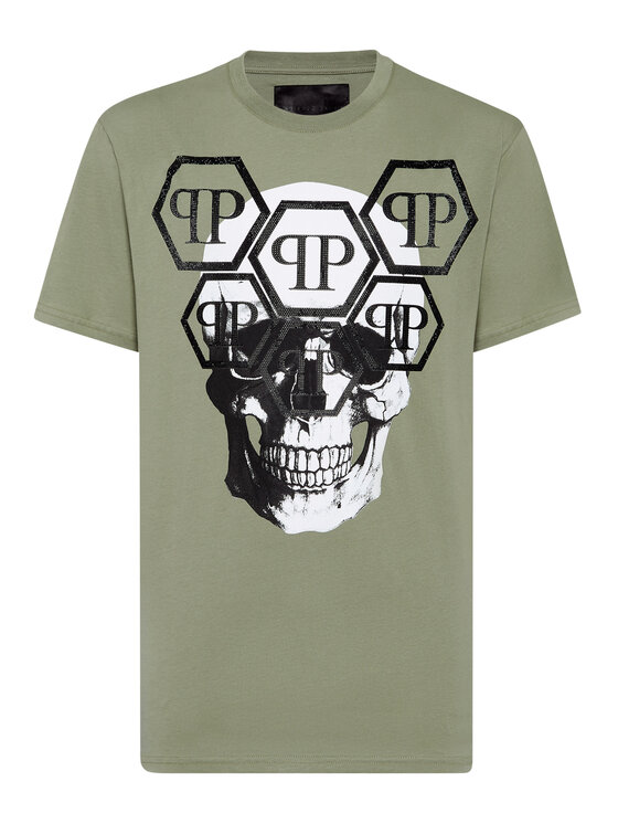 PHILIPP PLEIN PHILIPP PLEIN T-Shirt 9557 Zelená Regular Fit