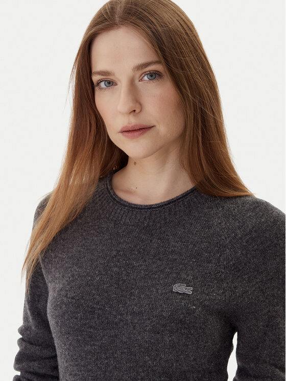 Lacoste Lacoste Sukienka dzianinowa EF4161 Szary Regular Fit