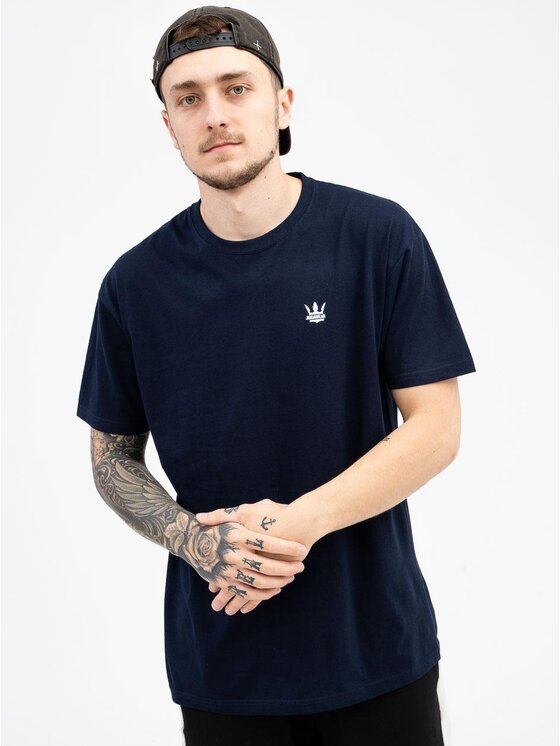 Jigga Wear Jigga Wear T-Shirt Koszulka Z Krótkim Rękawem Jigga Wear Mini Crown Granatowa S Granatowy Regular Fit