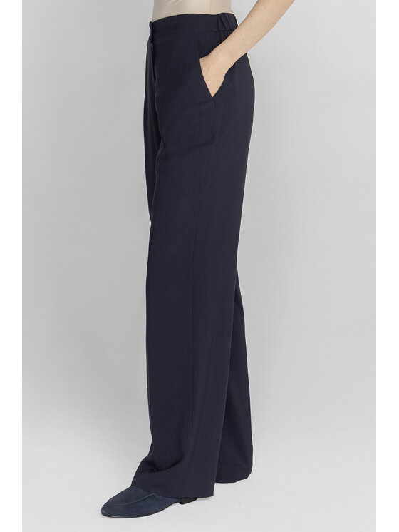 Deni Cler Milano Deni Cler Milano Spodnie materiałowe W-DC-5203-F2-A6-59-1 Granatowy Loose Leg