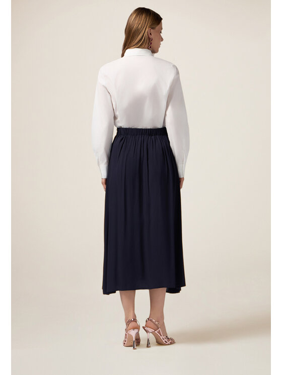 Oltre Oltre Gonna midi 1156J000274N024 Blu A-Line Fit