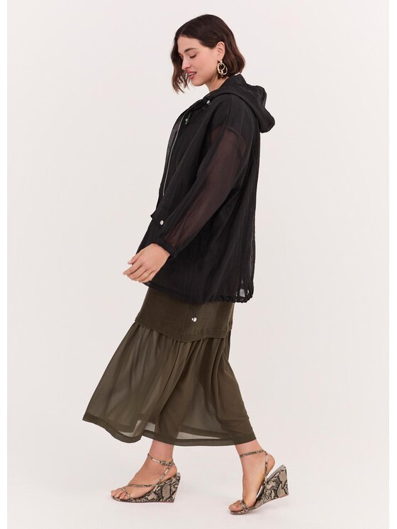 Fiorella Rubino Fiorella Rubino Płaszcz zimowy R001L000339N033 Czarny A-Line Fit