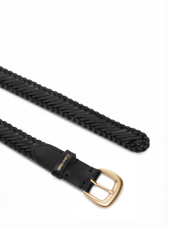 Calvin Klein Calvin Klein Dámsky opasok Braided Logo Buckle 25Mm LV04F7087G Čierna