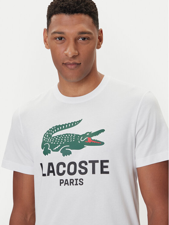 Lacoste Lacoste Majica TH5634 Bela Regular Fit
