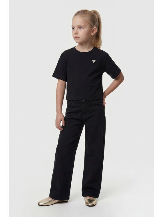 Guess Kids Guess Kids Spodnie materiałowe 183875 Czarny Regular Fit