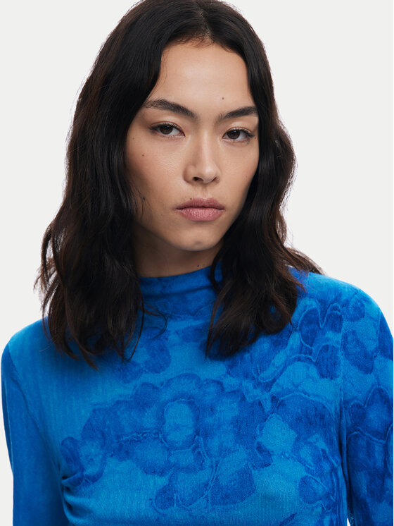 Desigual Desigual Rollkragenpullover Ottawa 25WWJF38 Blau Regular Fit