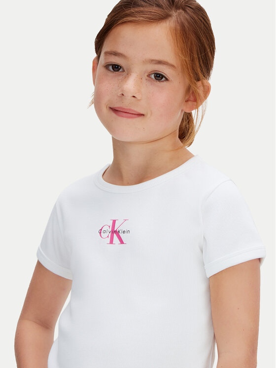 Calvin Klein Jeans Calvin Klein Jeans T-shirt Monologo LVCKSJB11G Bianco Regular Fit