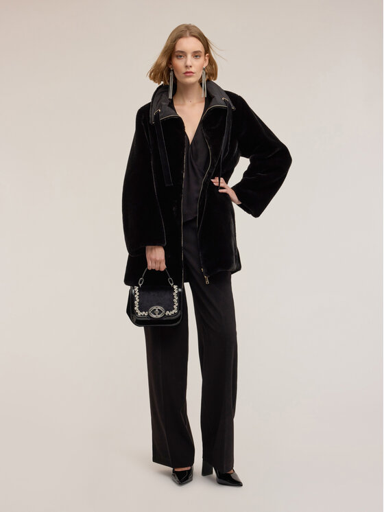 Motivi Motivi Pelliccia 8004Q000248N033 Nero Over Fit