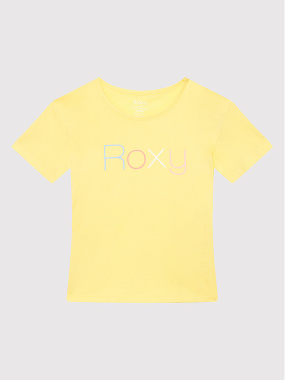 Roxy Roxy T-Shirt Short Sleeve ERGZT03845 Žlutá Regular Fit