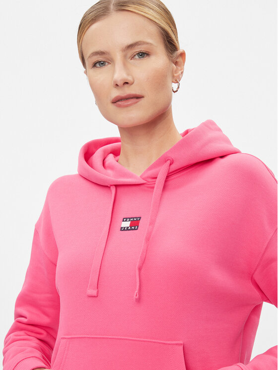 Tommy Jeans Tommy Jeans Bluza Badge DW0DW17326 Różowy Boxy Fit