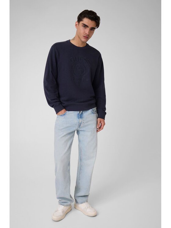 Guess Guess Μπλούζα 182749 Ανοιχτό μπλε Classic Fit