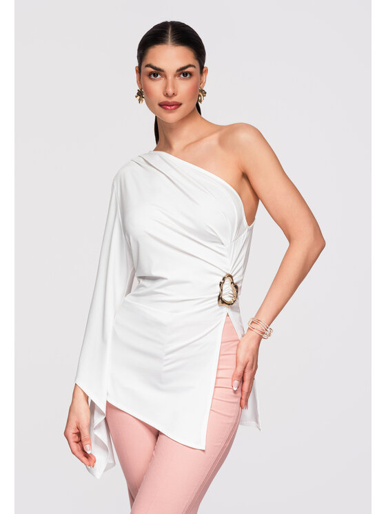 Ombre Ombre Koszula OW-SH-E0005 Biały Slim Fit