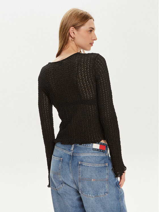 Gina Tricot Gina Tricot Блуза 21367 Черен Regular Fit