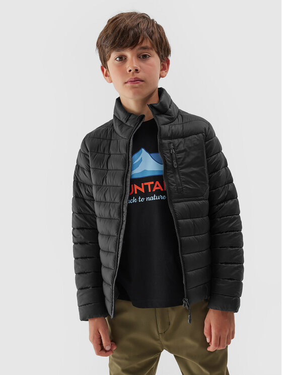 4F 4F Μπουφάν χειμωνιάτικο 4FJAW23TDJAM220 Μαύρο Regular Fit