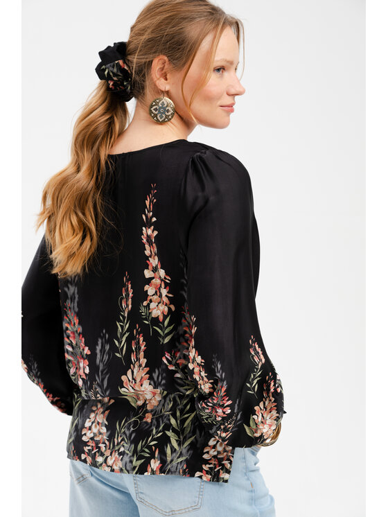 blue shadow blue shadow Bluzka Li Czarny Regular Fit
