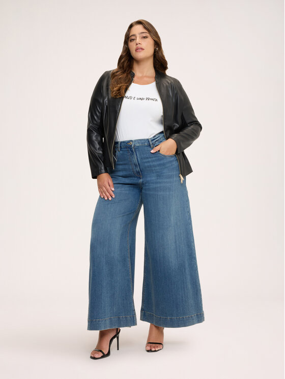 Fiorella Rubino Fiorella Rubino Kurtka z imitacji skóry R369T001365N033 Czarny Slim Fit