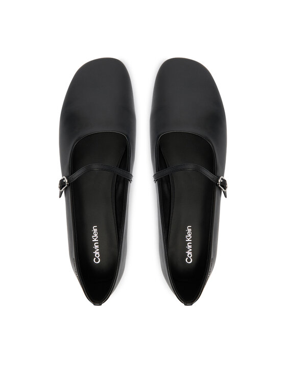 Calvin Klein Calvin Klein Ballerinas Oblique Ballerina Mj Lth Hdw HW0HW02847 Schwarz
