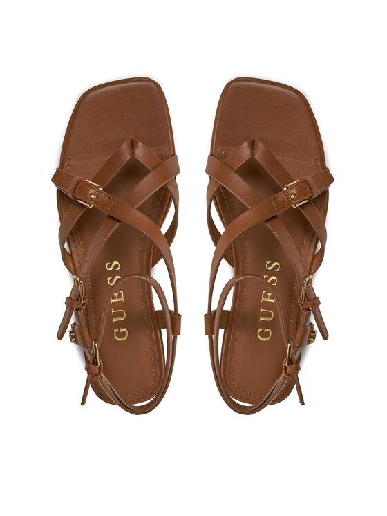 Guess Sandalen Tamper FLJTAM LEA03 Braun | Modivo.de