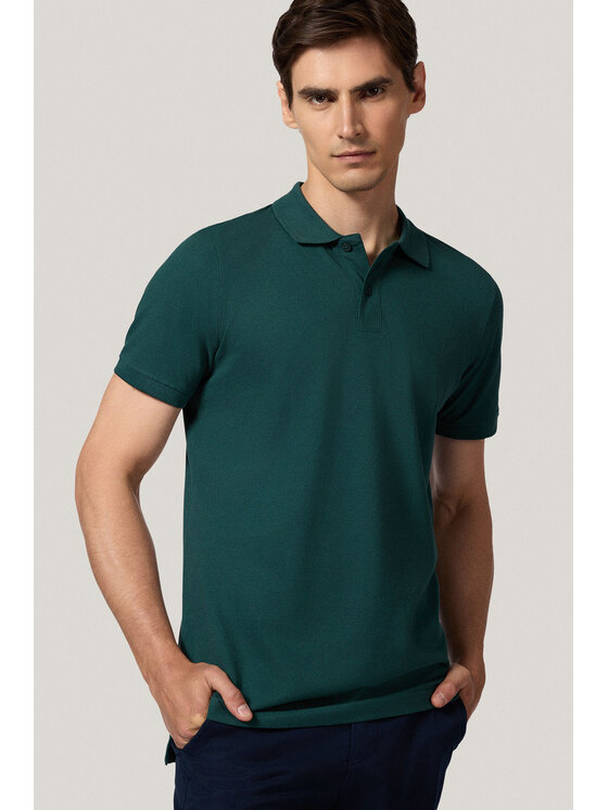 Próchnik Próchnik Polo PM5 PO073125000016 Zielony Regular Fit
