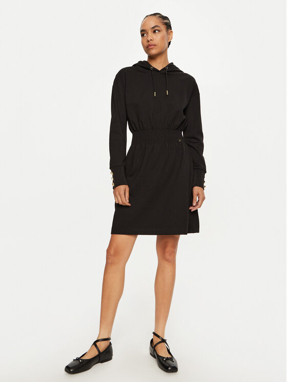 Gaudi Gaudi Kleid für den Alltag 421BD14007 Schwarz Regular Fit
