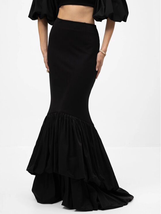 MANDRAGORA MANDRAGORA Spódnica maxi Zora Czarny Slim Fit