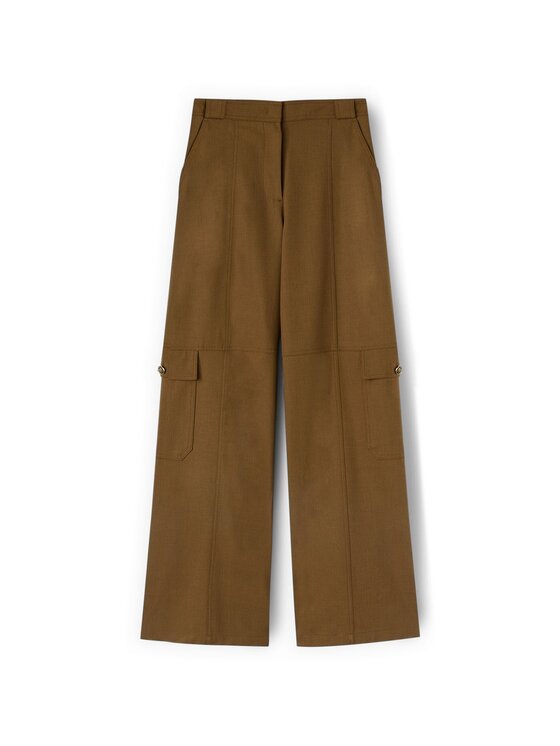 Motivi Motivi Pantaloni di tessuto P087Q004279N022 Marrone Over Fit