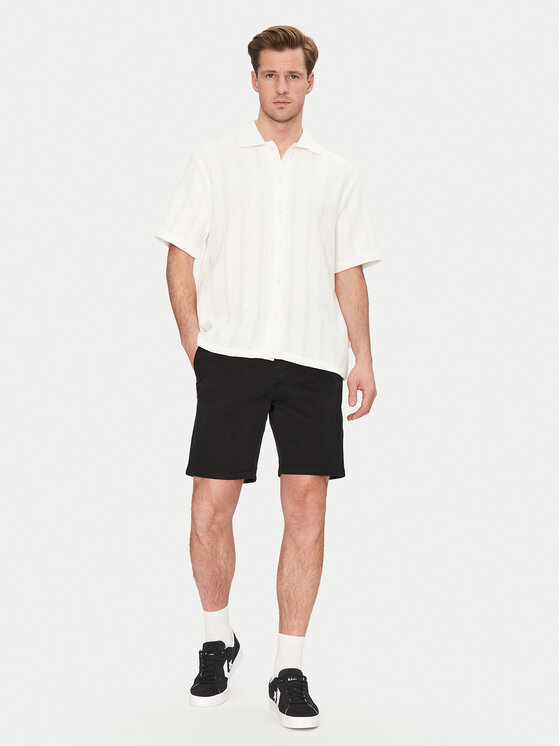 Resteröds Resteröds Stoffshorts Chin 55251 6410 Schwarz Regular Fit