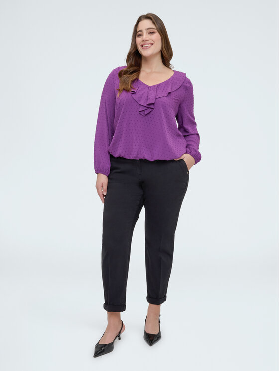 Fiorella Rubino Fiorella Rubino Bluzka 2049T002432N029 Fioletowy A-Line Fit