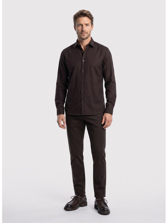 Pako Lorente Pako Lorente Koszula P26WN-1X-029 Brązowy Slim Fit
