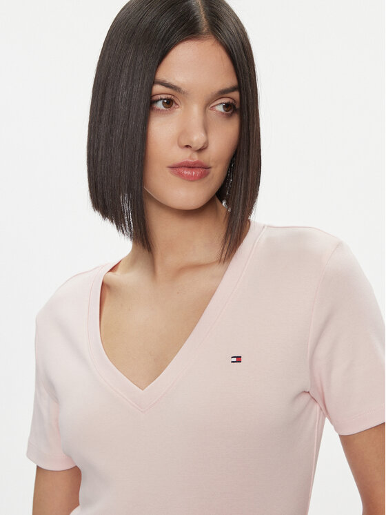 Tommy Hilfiger Tommy Hilfiger Tričko New Cody WW0WW40584 Ružová Slim Fit